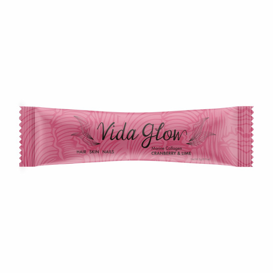 Vida Glow Natural Marine Collagen Cranberry and Lime 30 Sachets