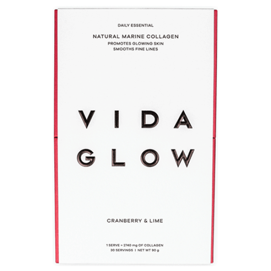 Vida Glow Natural Marine Collagen Cranberry and Lime 30 Sachets