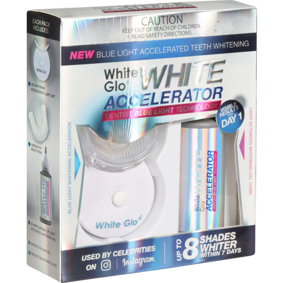 White Glo Accelerator Teeth Whitening Blue Light Kit