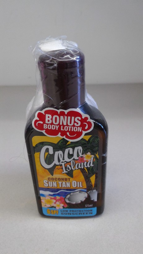 Coco Island Coconut Sun Tan Oil SPF 6+ 125ml + Coco Island Coconut Moisturising Body Lotion 125ml Duo Pack