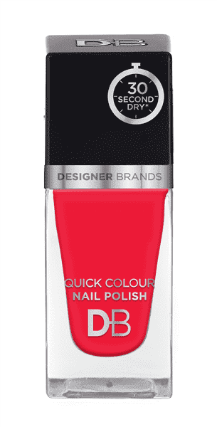 Designer Brands Quick Colour Nail Polish 15.5ml Orange Red