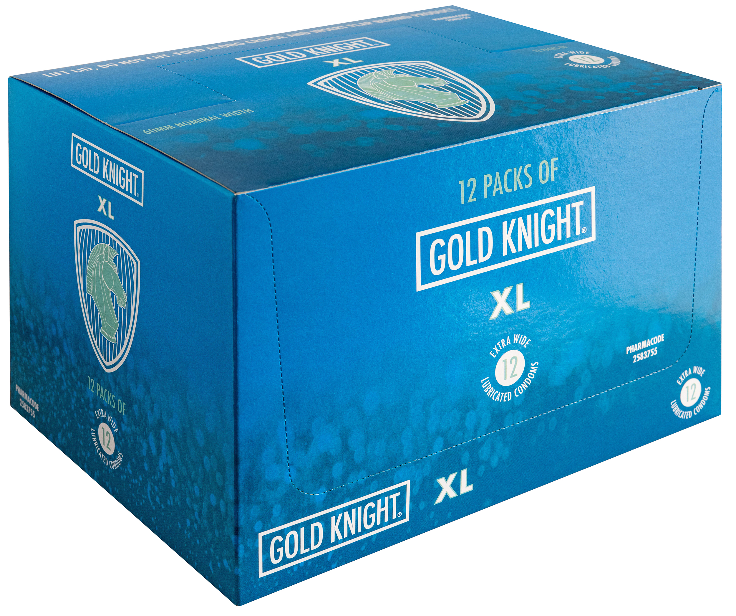 Gold Knight Condoms Extra Large 60mm Width 12 x 12 PK