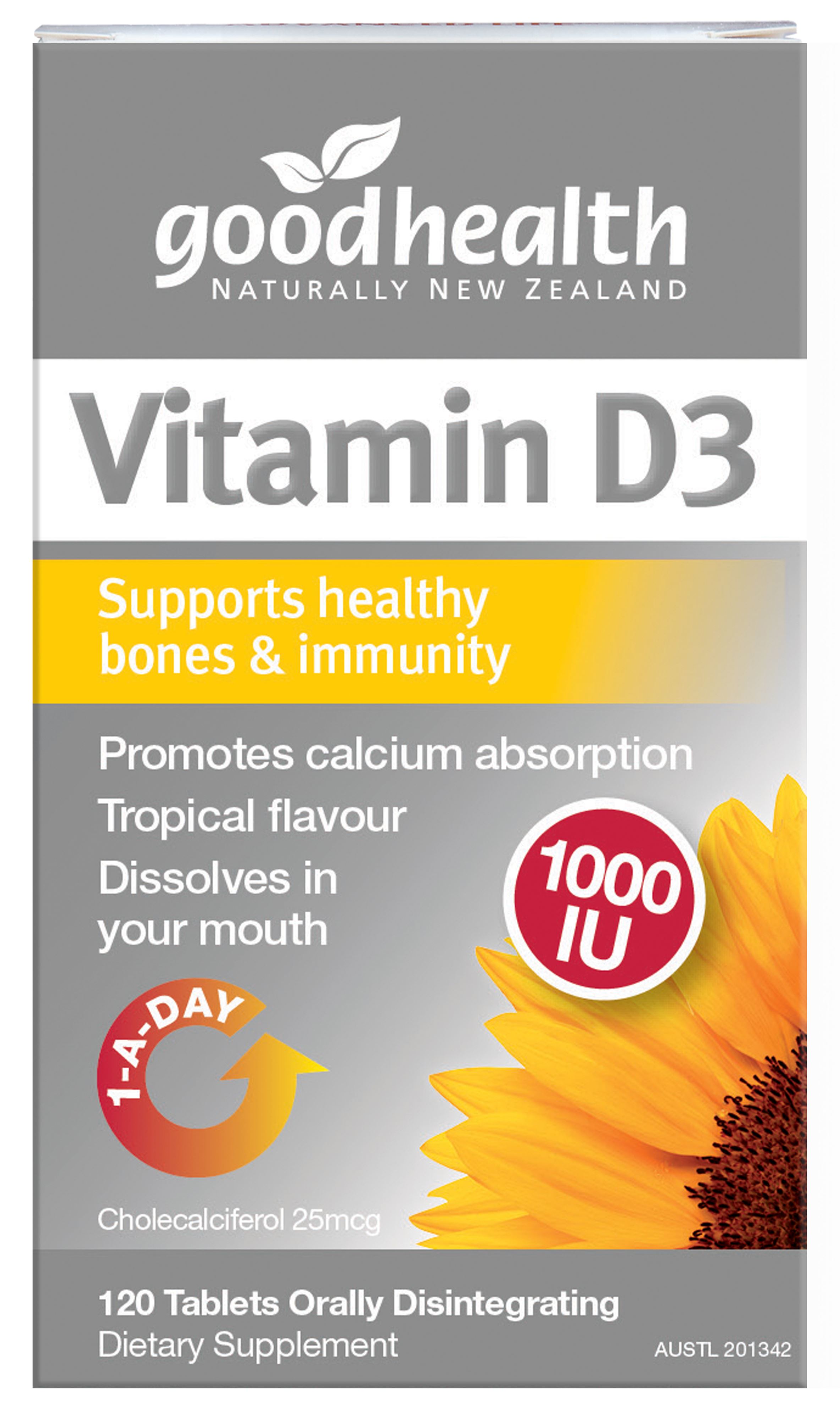 Good Health Vitamin D3 Micro-lingual 120 Tablets