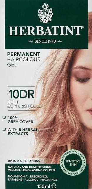 Herbatint Permanent Haircolour Gel 10DR Light Copperish Gold 170ml