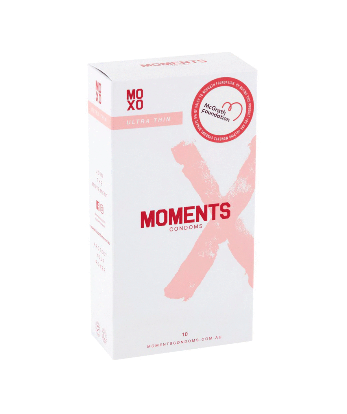 Moments Condoms Ultra Thin 53mm Width 10 Pk