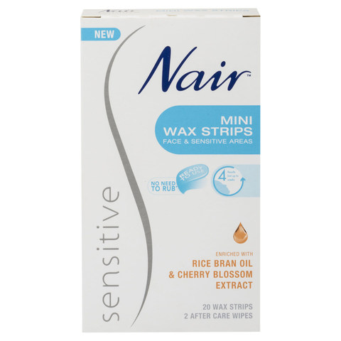 Nair Sensitive Wax Strips Mini 20PK