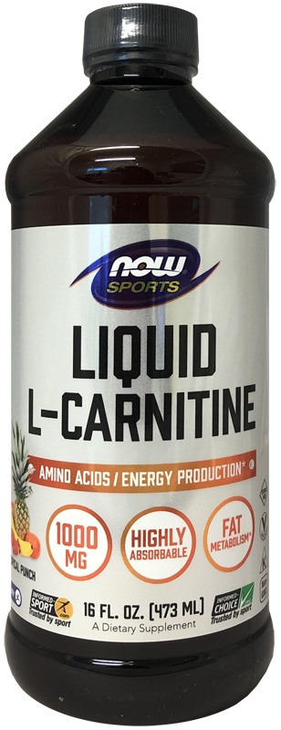 Now Foods Liquid L-Carnitine Tropical Punch 1000mg 473ml