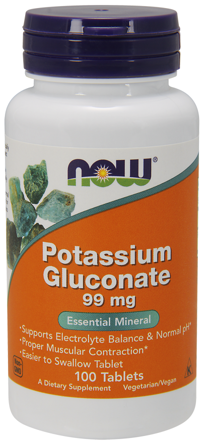 Now Foods Potassium Gluconate 99mg 100 Tablets