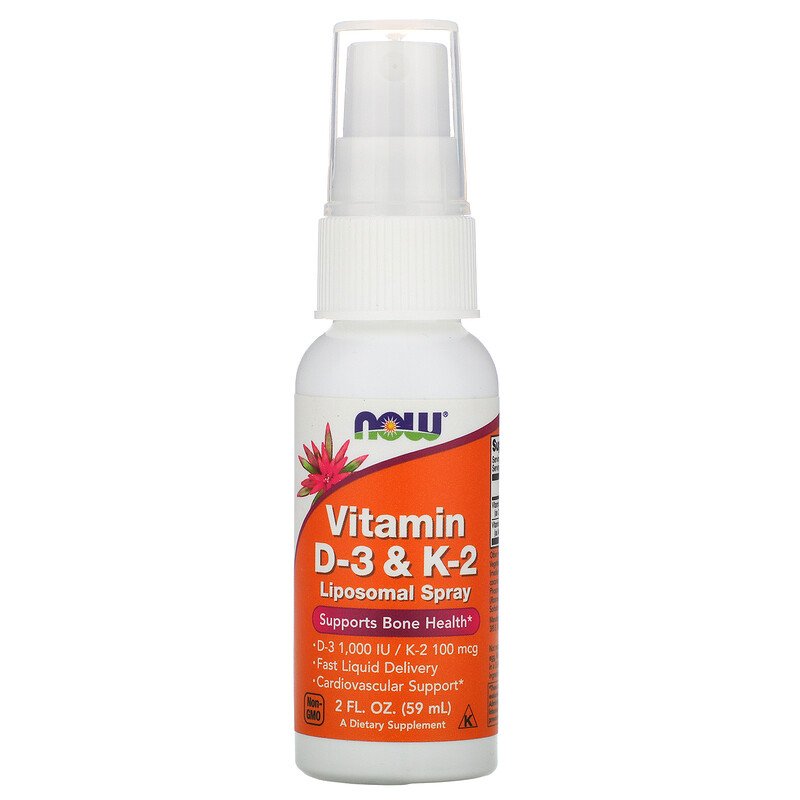 Now Foods Vitamin D3 & K2 Liposomal Spray 59ml