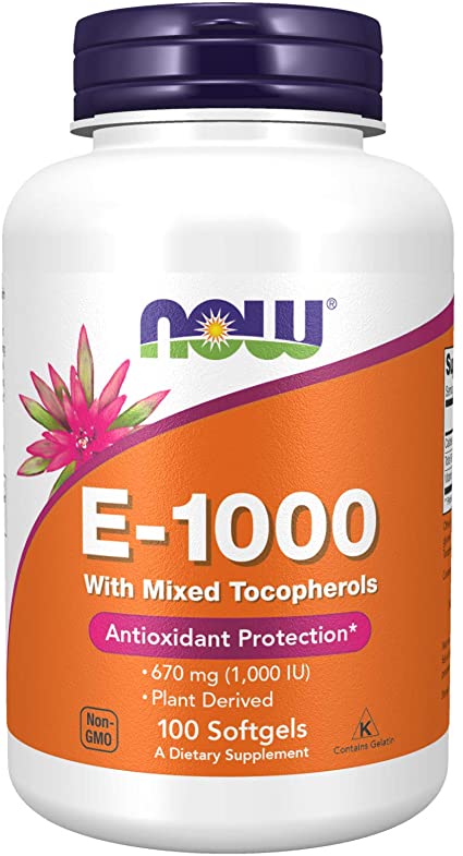 Now Foods Vitamin E-1000 Natural 100 Softgels