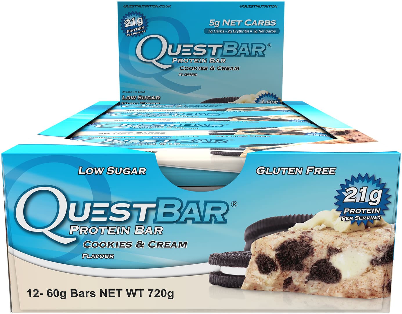 Quest Protein Bar (12 per box) - Cookies & Cream
