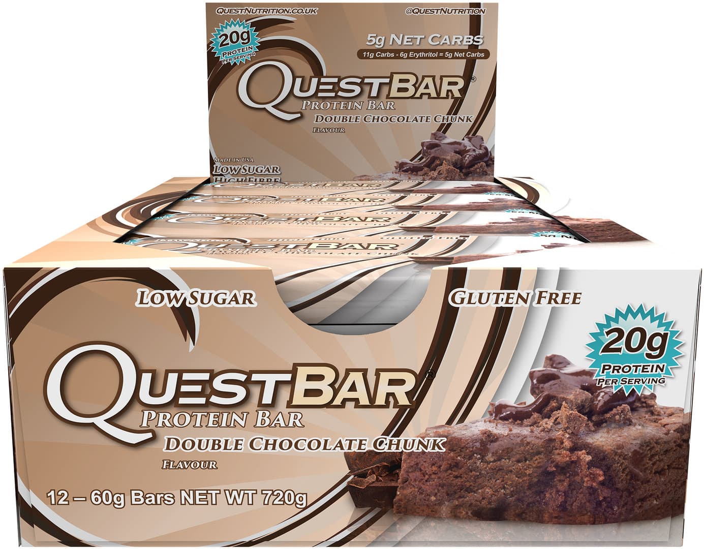 Quest Protein Bar (12 per box) - Double Chocolate Chunk