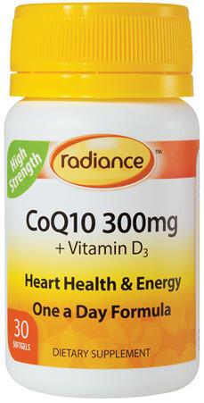Radiance CoQ10 300mg 30 Capsules