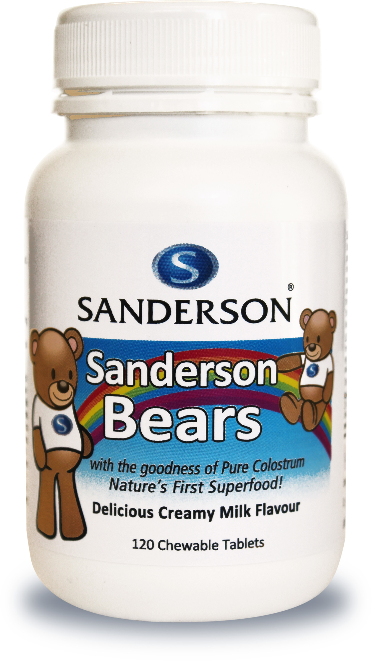 Sanderson Bears Colostrum Chewable 120 Tablets