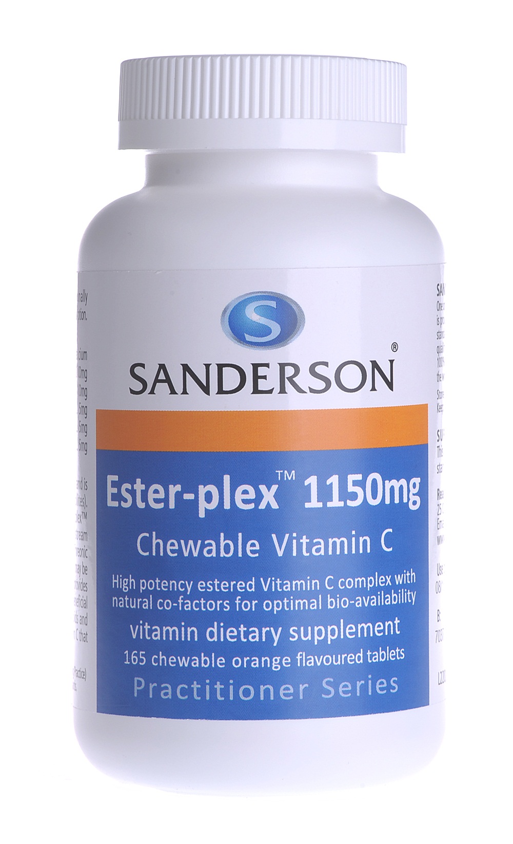 Sanderson Ester-Plex Vitamin C 1150mg Orange Chewable 165 Tablets