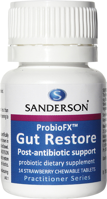 Sanderson Probiotic Gut Restore Antibiotic Support 14 Tablets