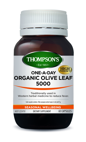 Thompson's Organic Olive Leaf 5000 One-A-Day 60 Capsules