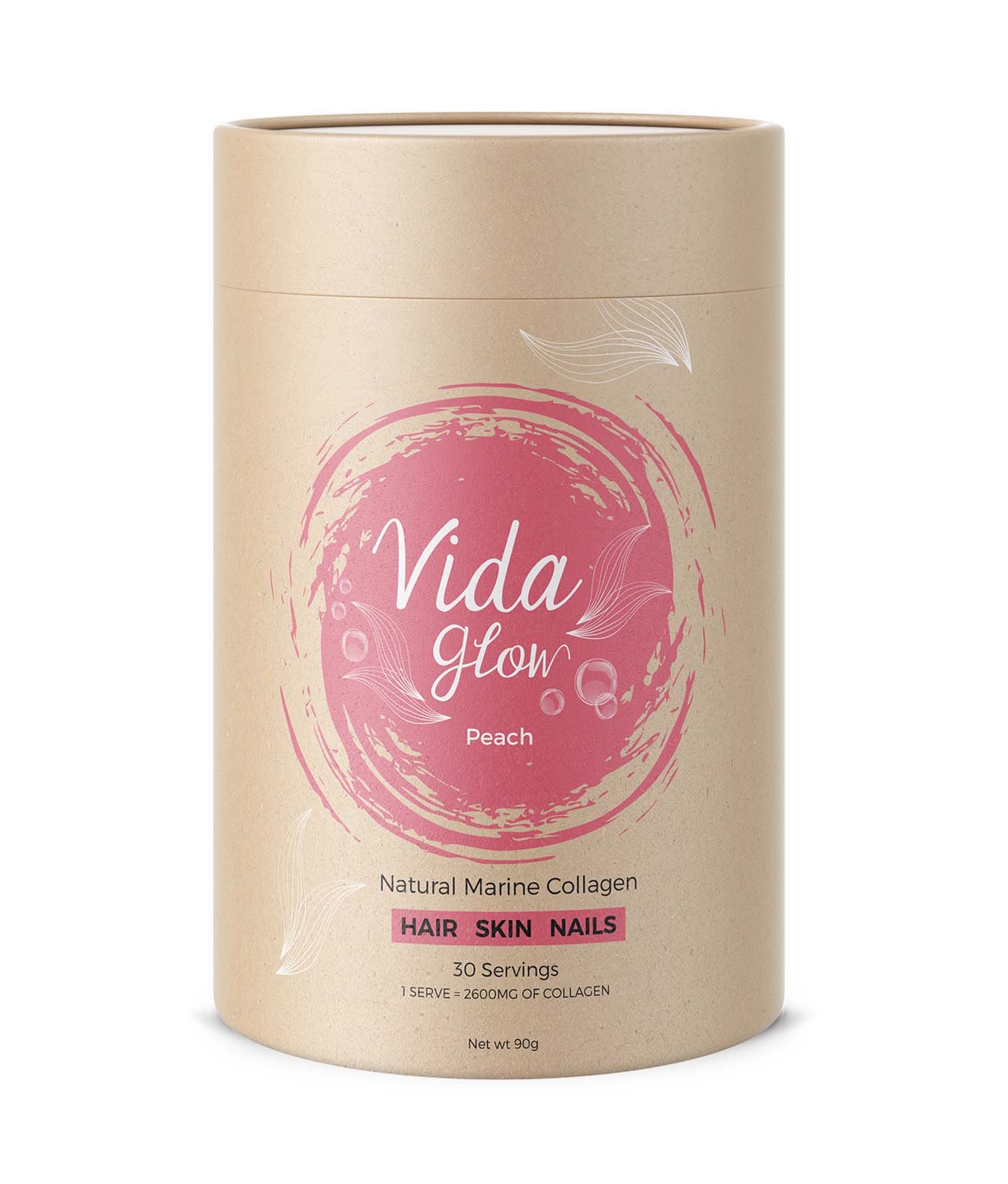 Vida Glow Natural Marine Collagen Peach 30 Sachets